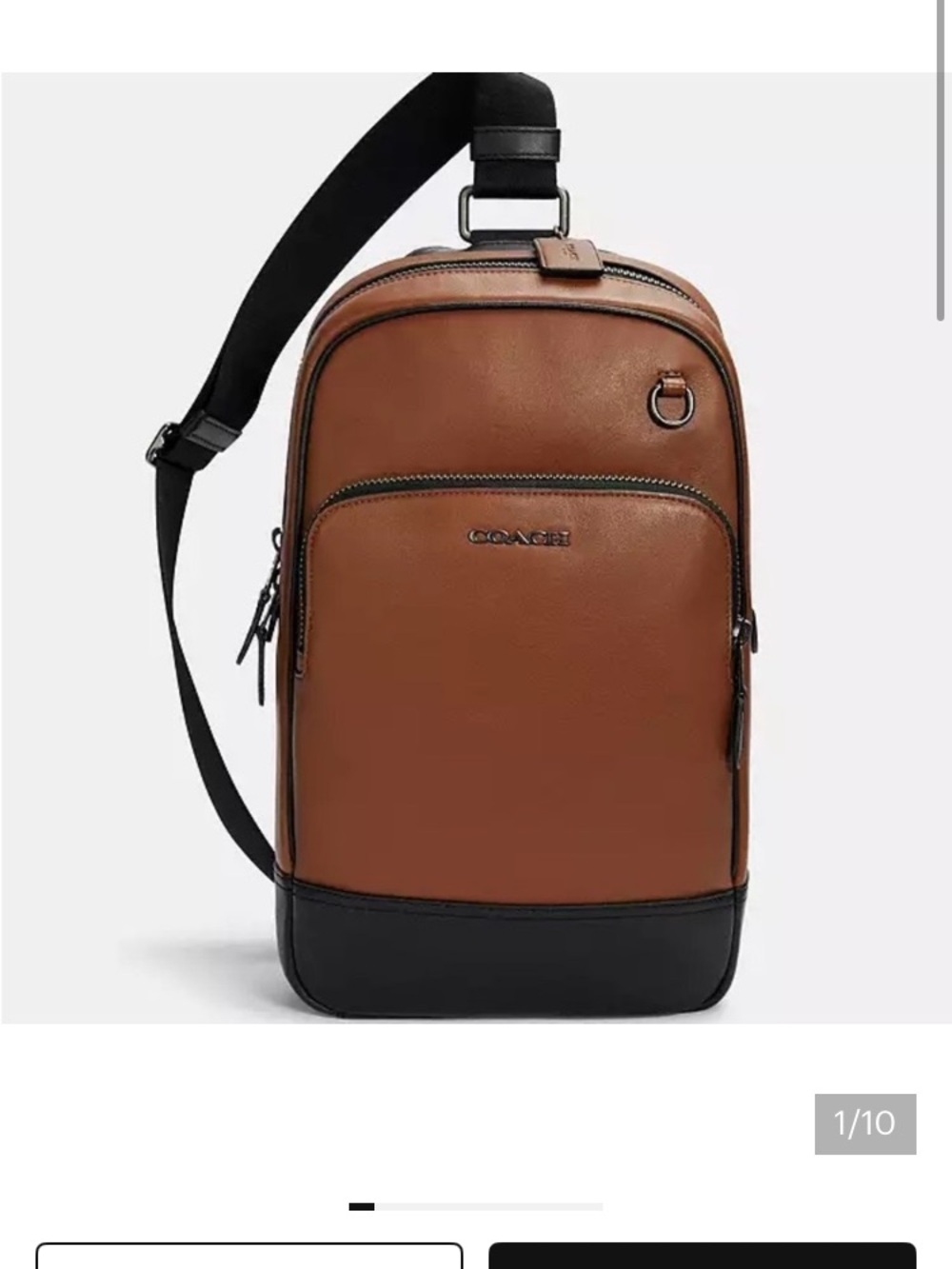 COACH GRAHAM CrossBody Bag In SADDLE BROWN BLACK